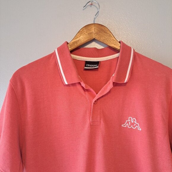 kAPPA Orange Mens Regular Fit Polo Casual Shirt‎ Embroidered Logo Size Large - Picture 3 of 13
